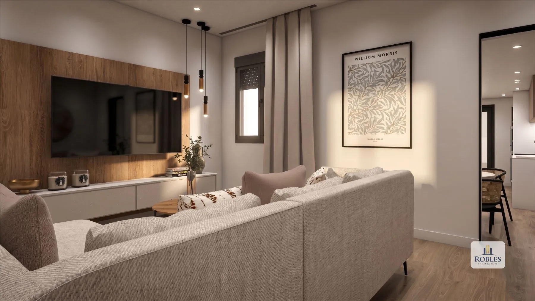 Salón del piso en planta primera de San Benito 65